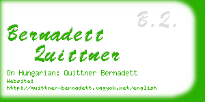 bernadett quittner business card